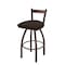 Holland Bar Stool Co 30" Low Back Swivel Bar Stool, Bronze Finish, Rein Coffee Seat 82130BZ025 - alternate 1